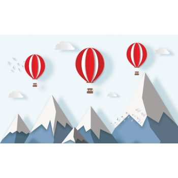 Hőlégballonok poszter, fotótapéta, Vlies (104 x 70,5 cm)