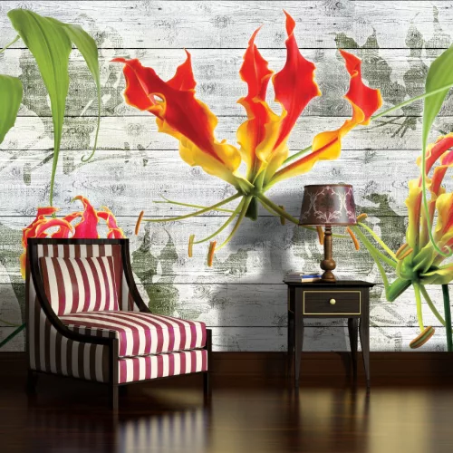 Red lilies poszter, fotótapéta