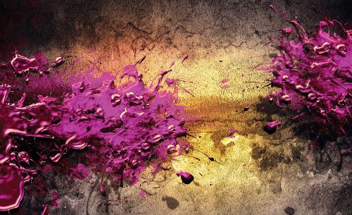 Egy csöpp lila poszter, fotótapéta, Vlies (104 x 70,5 cm)