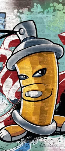 Graffiti öntapadós poszter, fotótapéta (91 x 211 cm)
