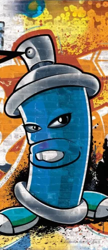 Graffiti poszter, fotótapéta (91 x 211 cm)