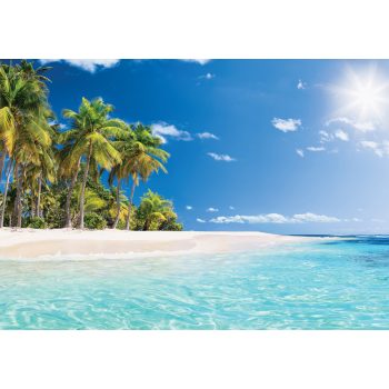   Pálmafás tengerpart poszter, fotótapéta, Vlies (104 x 70,5 cm)
