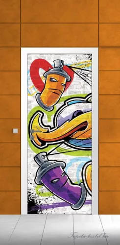 Graffiti öntapadós poszter, fotótapéta (91 x 211 cm)
