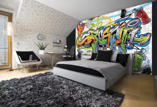 Utcai graffiti poszter, fotótapéta