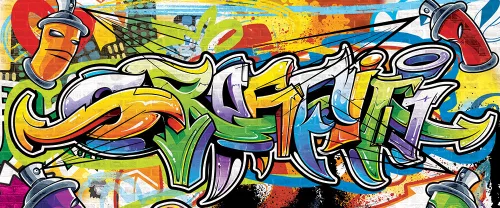 Graffiti poszter, fotótapéta (250 cm x 104 xm)