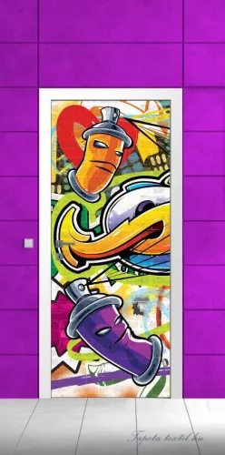 Graffiti poszter, fotótapéta (91 x 211 cm)