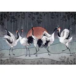 Koronás daru 2 poszter, fotótapéta (254 x 184 cm)