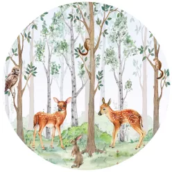  Állatok az erdőben vlies poszter, fotótapéta C1-14213TEZ1L-AX /182x182cm/