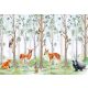 Állatok az erdőben poszter, fotótapéta Vlies (368 x 254 cm)