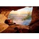 Barlang és tenger napkeltekor poszter, fotótapéta Vlies (368 x 254 cm)