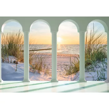 Tengerpart napkeltekor poszter, fotótapéta