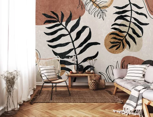 Boho Art - Óriás levelek poszter, fotótapéta