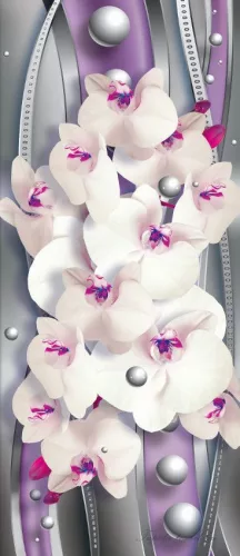 Virág minta poszter, fotótapéta (91 x 211 cm)