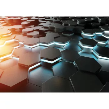 3D-s hatszög mintás poszter, fotótapéta