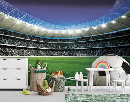 Focilabda a stadionban poszter, fotótapéta