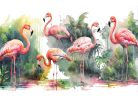 Flamingók poszter, fotótapéta, Vlies (350 x 250 cm)