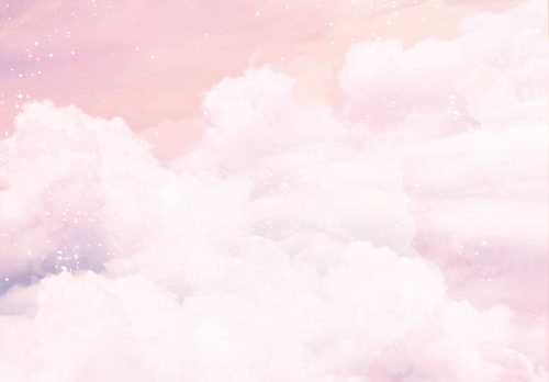 Rózsaszín felhők poszter, fotótapéta, Vlies (416 x 254 cm)