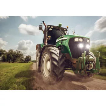 Zöld traktor poszter, fotótapéta