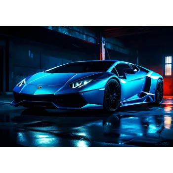 Lamborghini kékben poszter, fotótapéta