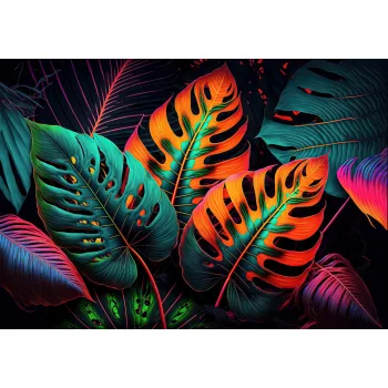 Neon levelek - Világos poszter, fotótapéta