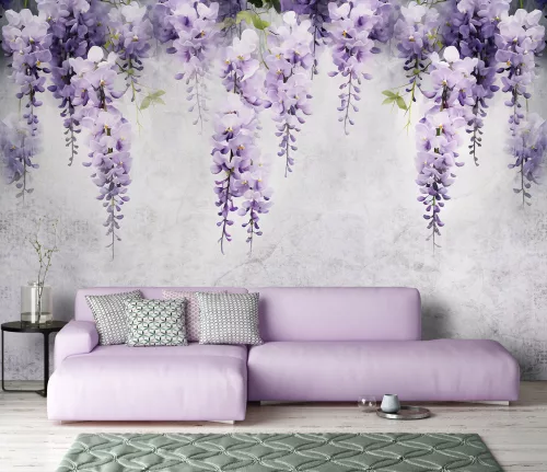 Lelógó lila wisteria poszter, fotótapéta