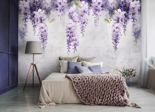 Lelógó lila wisteria poszter, fotótapéta