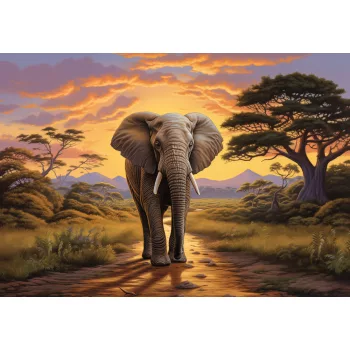 Elefánt poszter, fotótapéta (368 x 254 cm)