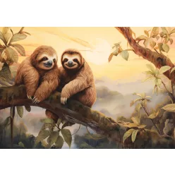 Lajhárok poszter, fotótapéta (150 x 105 cm)