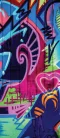 Graffiti poszter, fotótapéta (91 x 211 cm)