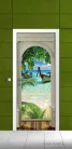 Kilátás a boltíven keresztül öntapadós poszter, fotótapéta (91 x 211 cm)