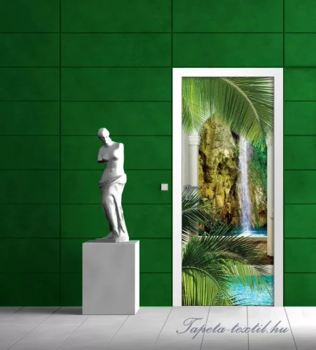 Kilátás boltíven keresztül poszter, fotótapéta (91 x 211 cm)