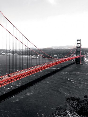 Golden Gate Bridge poszter, fotótapéta, Vlies  (206x275 cm, álló)