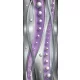 Ezüst gyöngyök lilában öntapadós poszter, fotótapéta (91 x 211 cm)