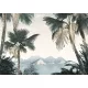 Hegyek a pálmafák mellől poszter, fotótapéta