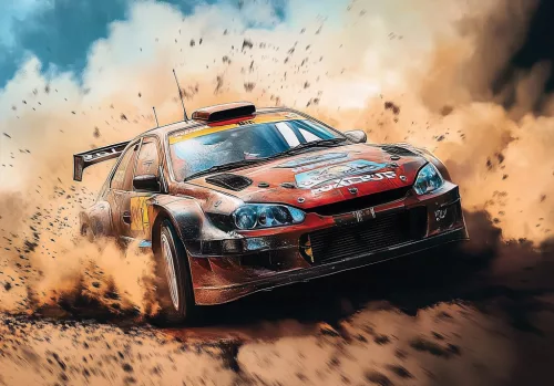 Rally autó poszter, fotótapéta