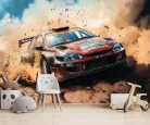 Rally autó poszter, fotótapéta
