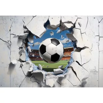 Stadiumból kitörő focilabda poszter, fotótapéta