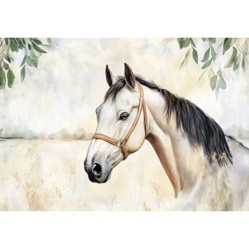 Akvarell ló poszter, fotótapéta, Vlies (100 x 75 cm)