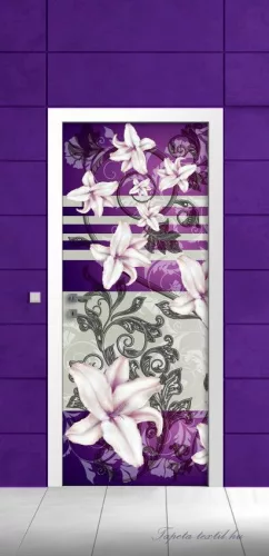 Virág minta öntapadós poszter, fotótapéta (91 x 211 cm)
