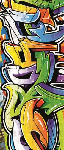 Graffiti öntapadós poszter, fotótapéta (91 x 211 cm)