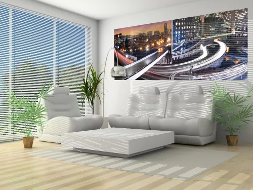 Párizs éjszaka poszter, fotótapéta (250 cm x 104 xm)