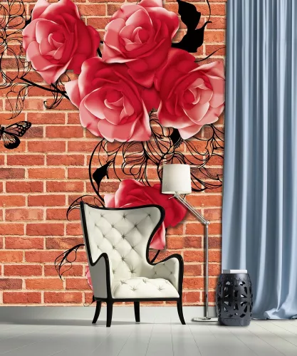 Rózsák poszter, fotótapéta, Vlies (184x254 cm, álló)