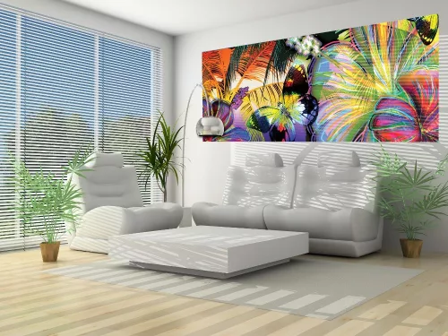 Szines pillangók poszter, fotótapéta (250 x 104 cm)