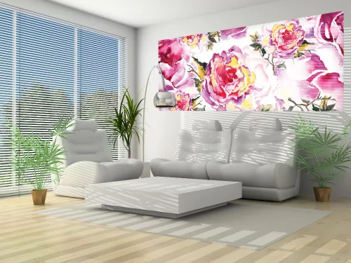 Rózsák poszter, fotótapéta (250 cm x 104 xm)