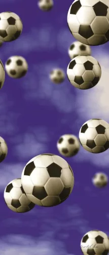 Futball labda poszter, fotótapéta (91 x 211 cm)