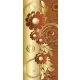 Barna virág minta öntapadós poszter, fotótapéta (91 x 211 cm)