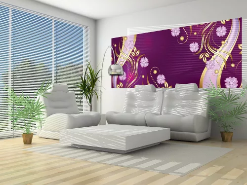 Virág minta poszter, fotótapéta (250 x 104 cm)