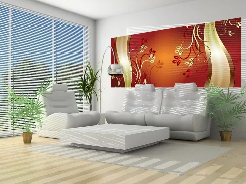 Virág minta poszter, fotótapéta (250 x 104 cm)