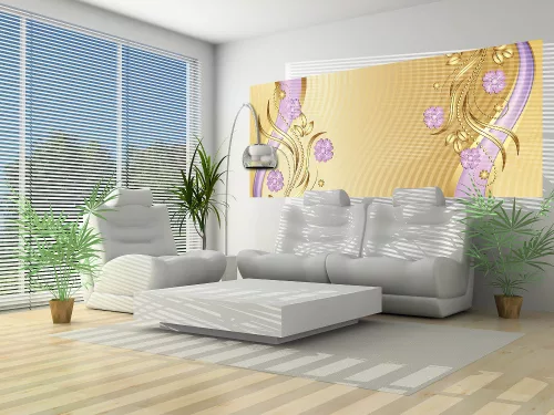 Virág minta poszter, fotótapéta (250 x 104 cm)