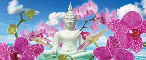 Buddha poszter, fotótapéta (250 x 104 cm)